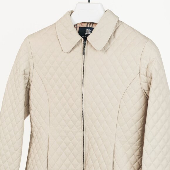Burberry Beige Quilted Zip-Closure Jacket - Picture 3 of 11